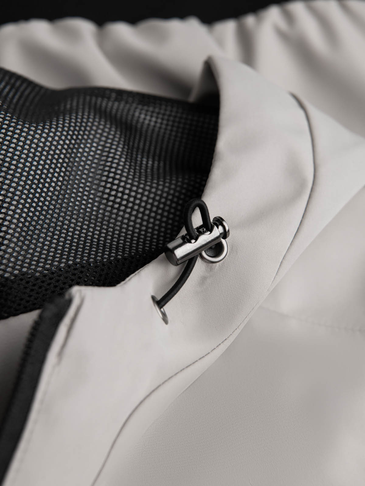 Ombre Men&#039;s lightweight jacket with mesh lining and hood - grey