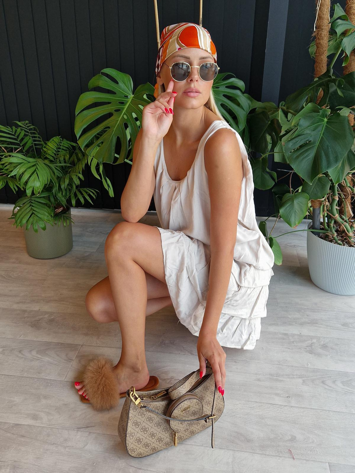 Edoti Bombshell dress with frills