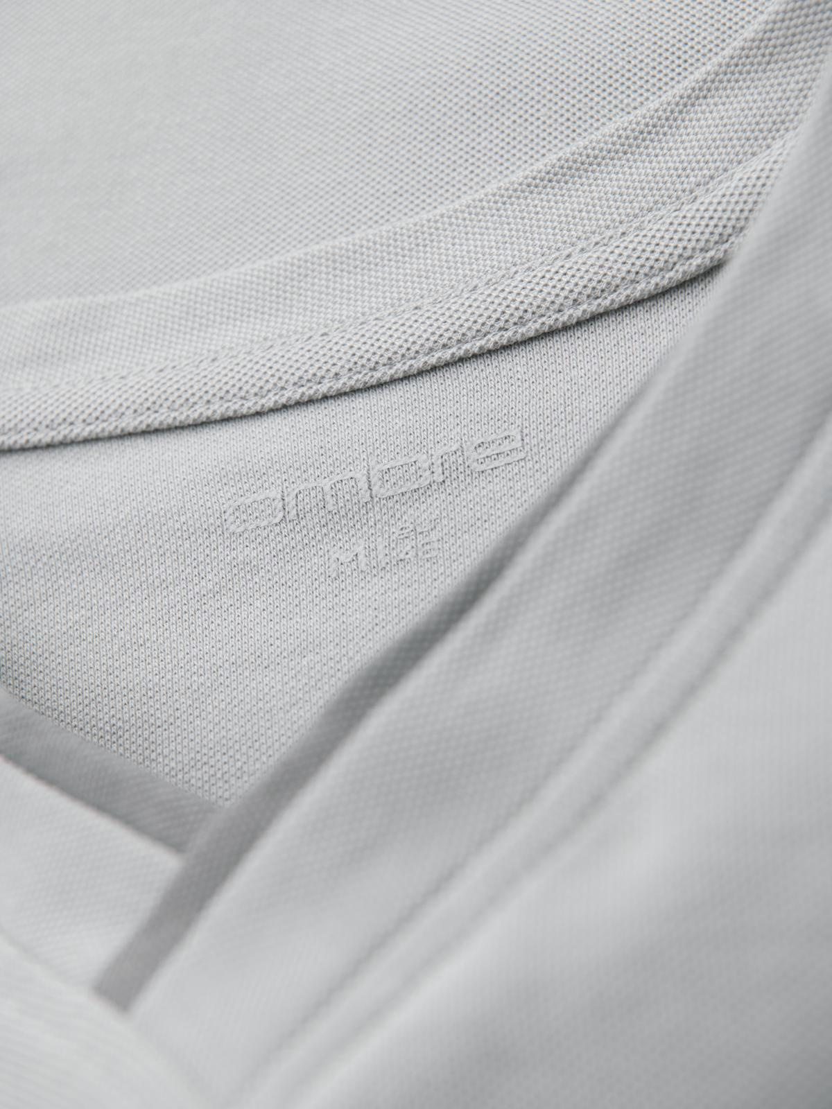 Ombre Men's T-shirt with contrasting inserts and crew neckline - light grey