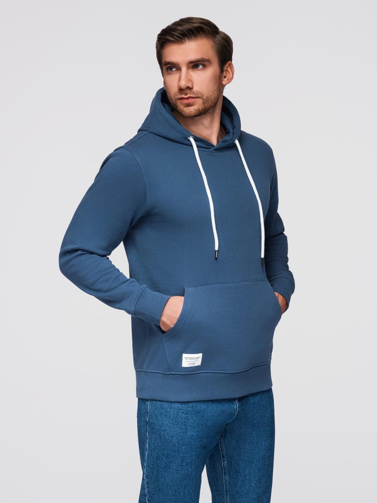 Ombre BASIC men's kangaroo hooded sweatshirt