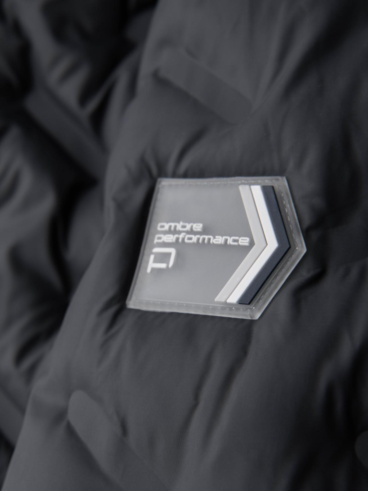 Ombre Men&#039;s quilted jacket with detachable hood - graphite and white