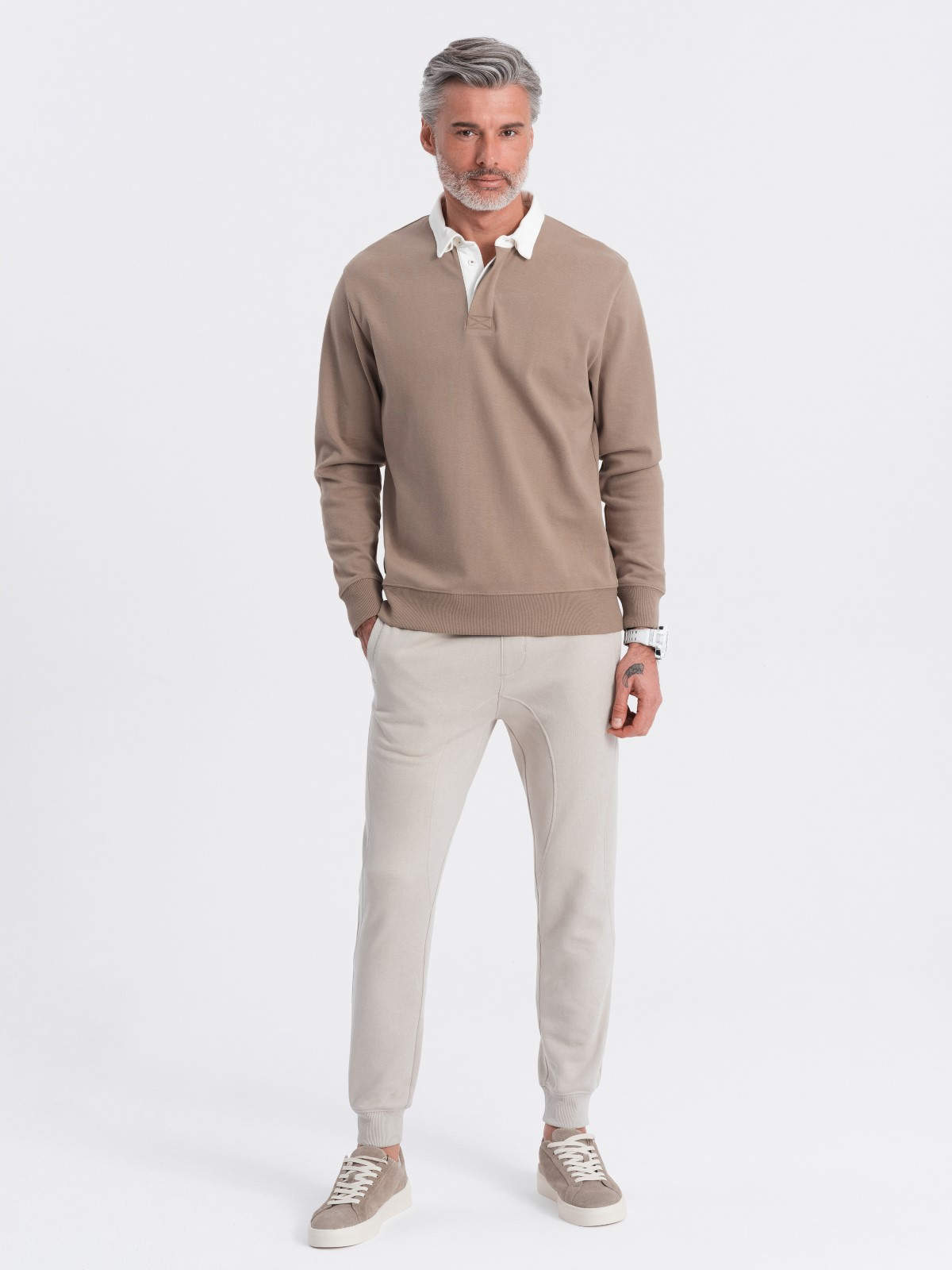 Ombre Men&#039;s jogger sweatpants - light beige