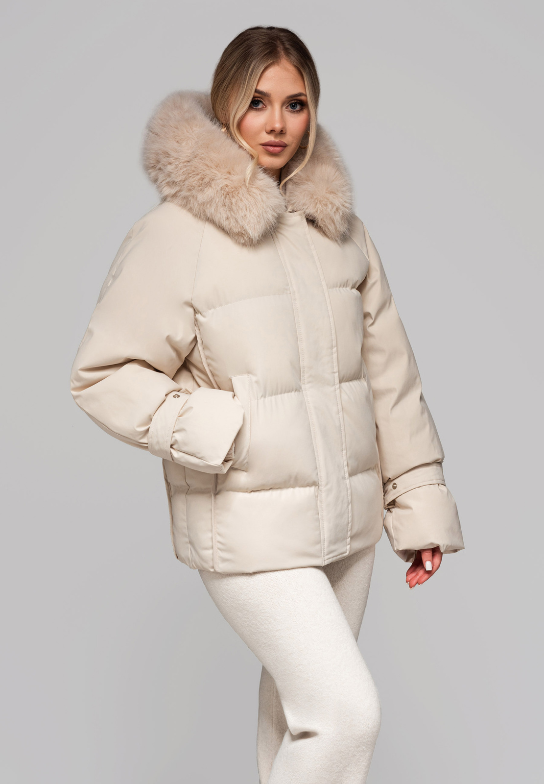 Edoti Women's insulated jacket with fur OW-JAHP-0105 v2
