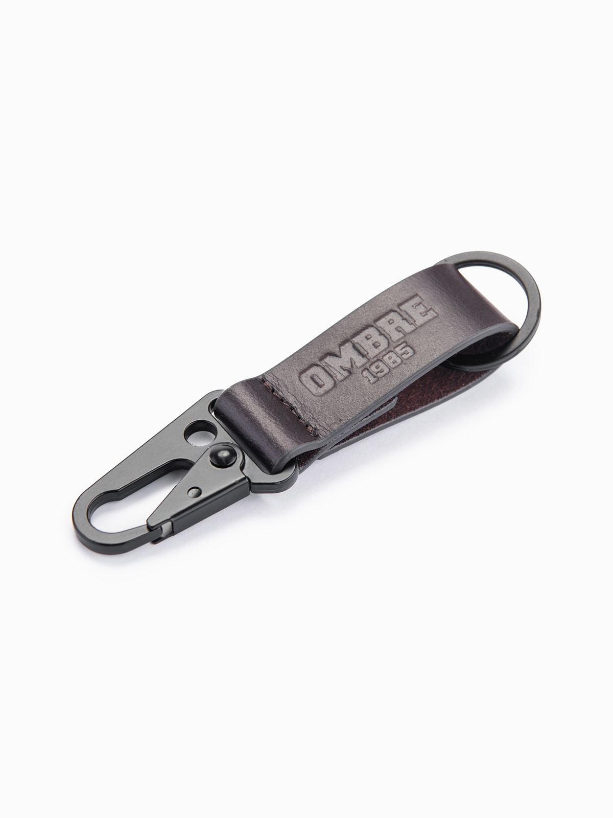 Ombre Men's key ring with snap hook - black