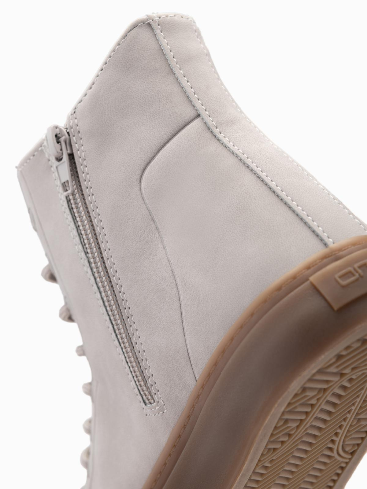 Ombre Men&#039;s ankle sneakers with rubber sole - ash