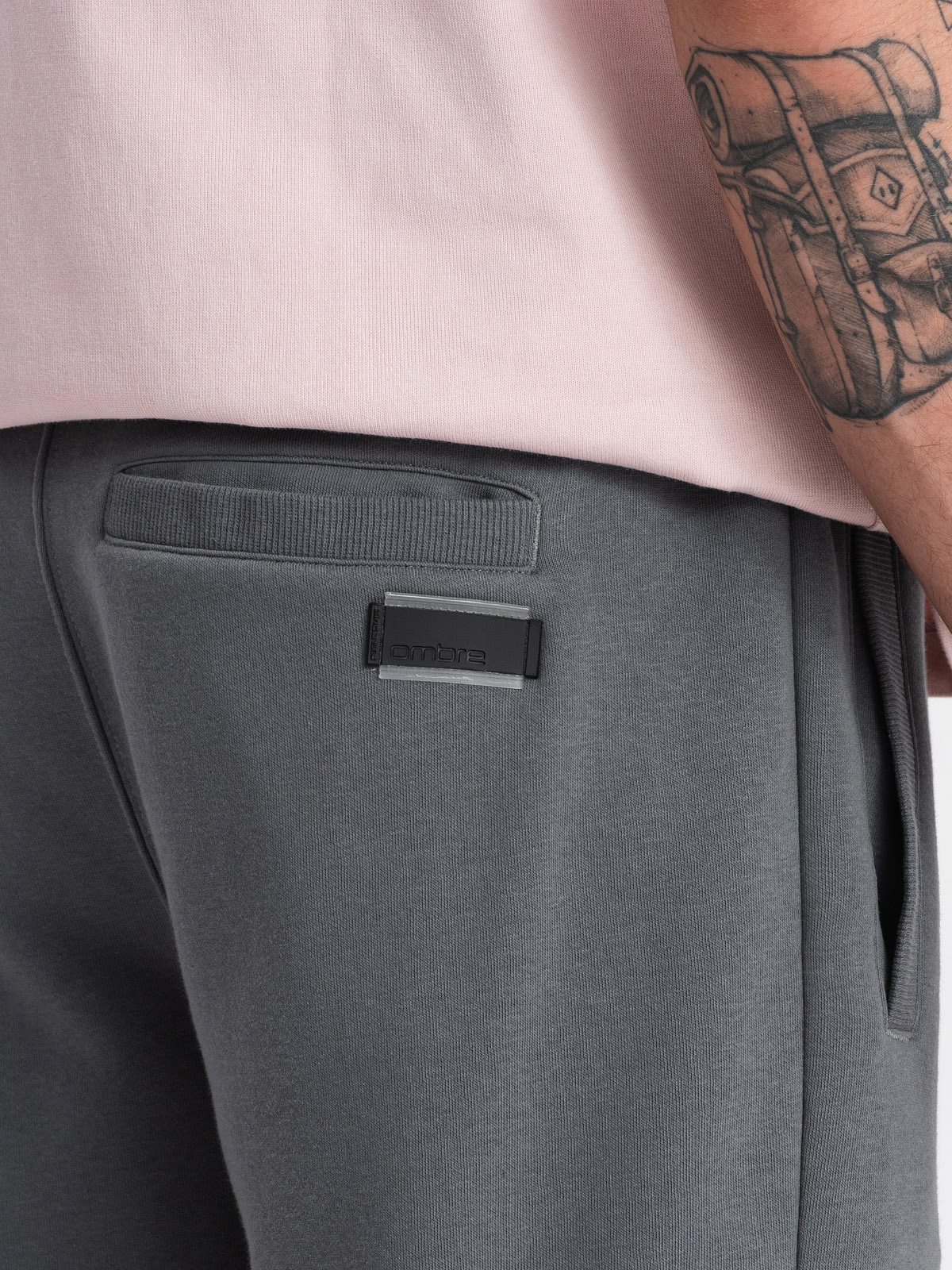 Ombre Men&#039;s BASIC cotton sweat shorts - graphite