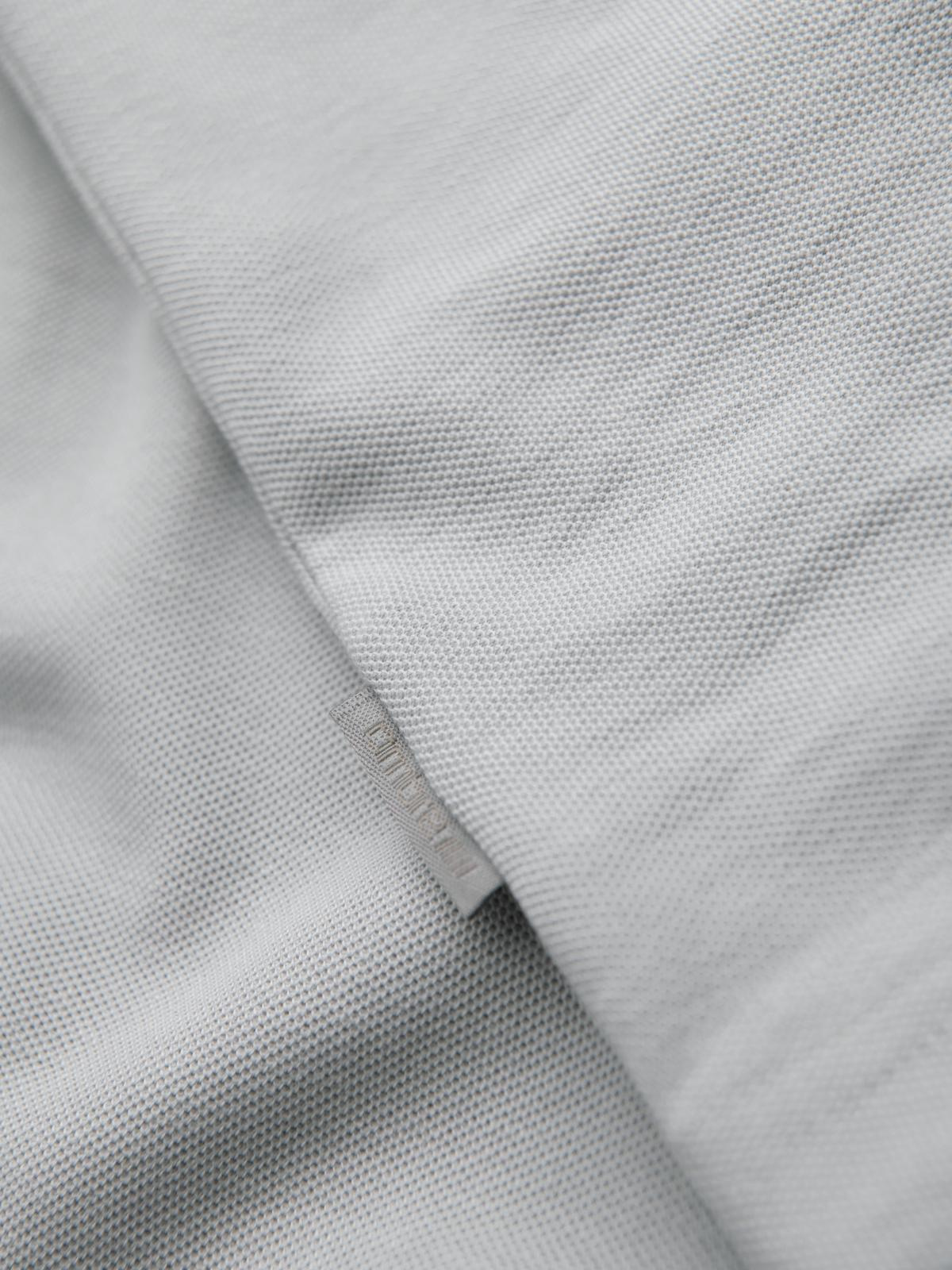 Ombre Men's T-shirt with contrasting inserts and crew neckline - light grey