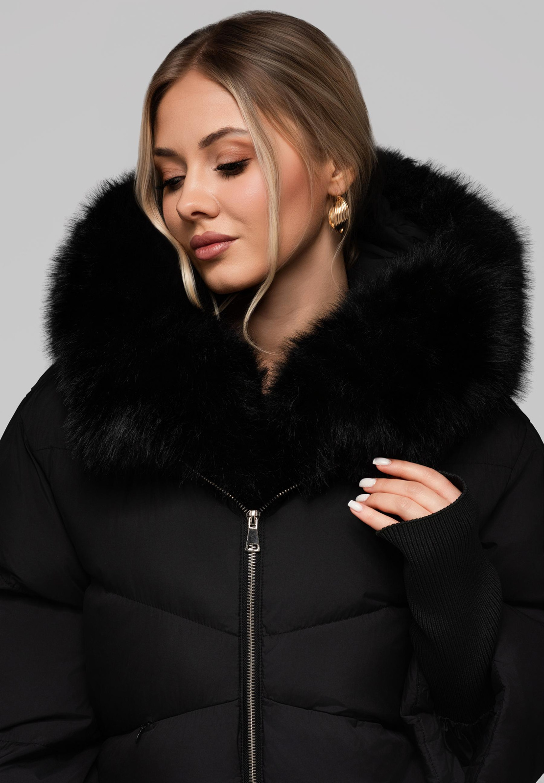 Edoti Women&#039;s insulated jacket with fur OW-JAHP-0102 v1