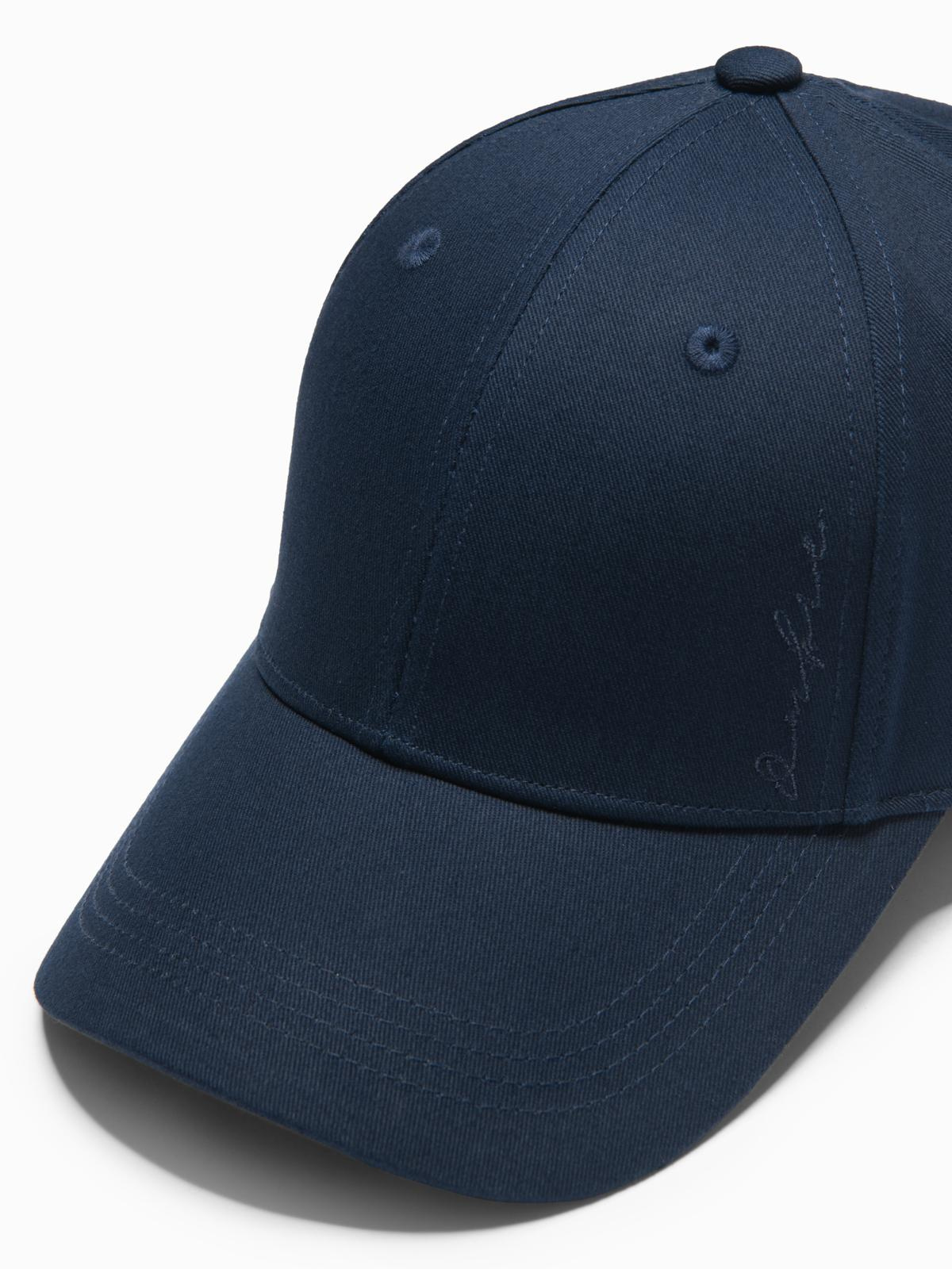 Ombre Men's baseball cap with decorative embroidery - navy blue