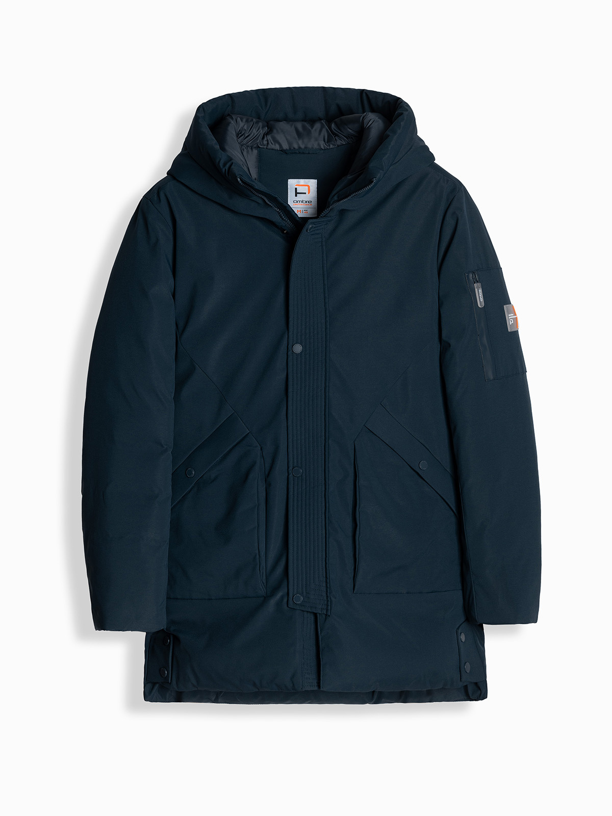 Ombre Men&#039;s long seasonal outdoor style jacket - navy blue