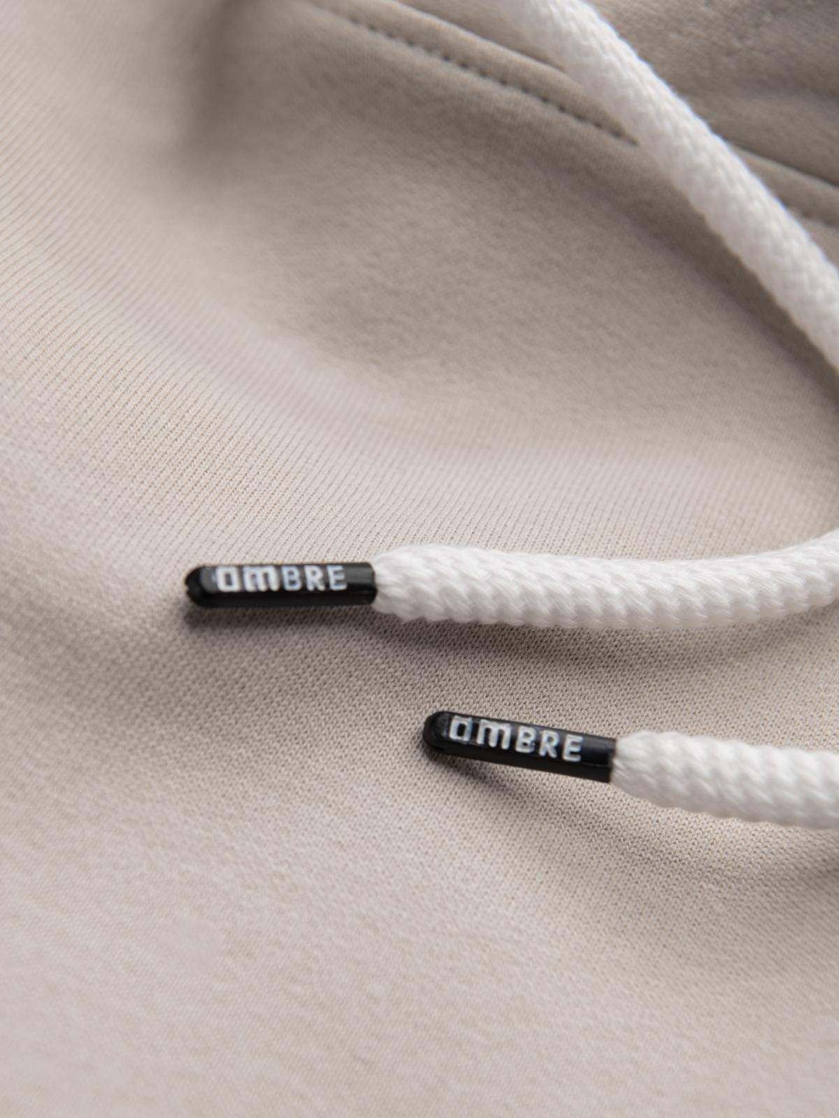 Ombre Men&#039;s kangaroo hooded sweatshirt - light beige