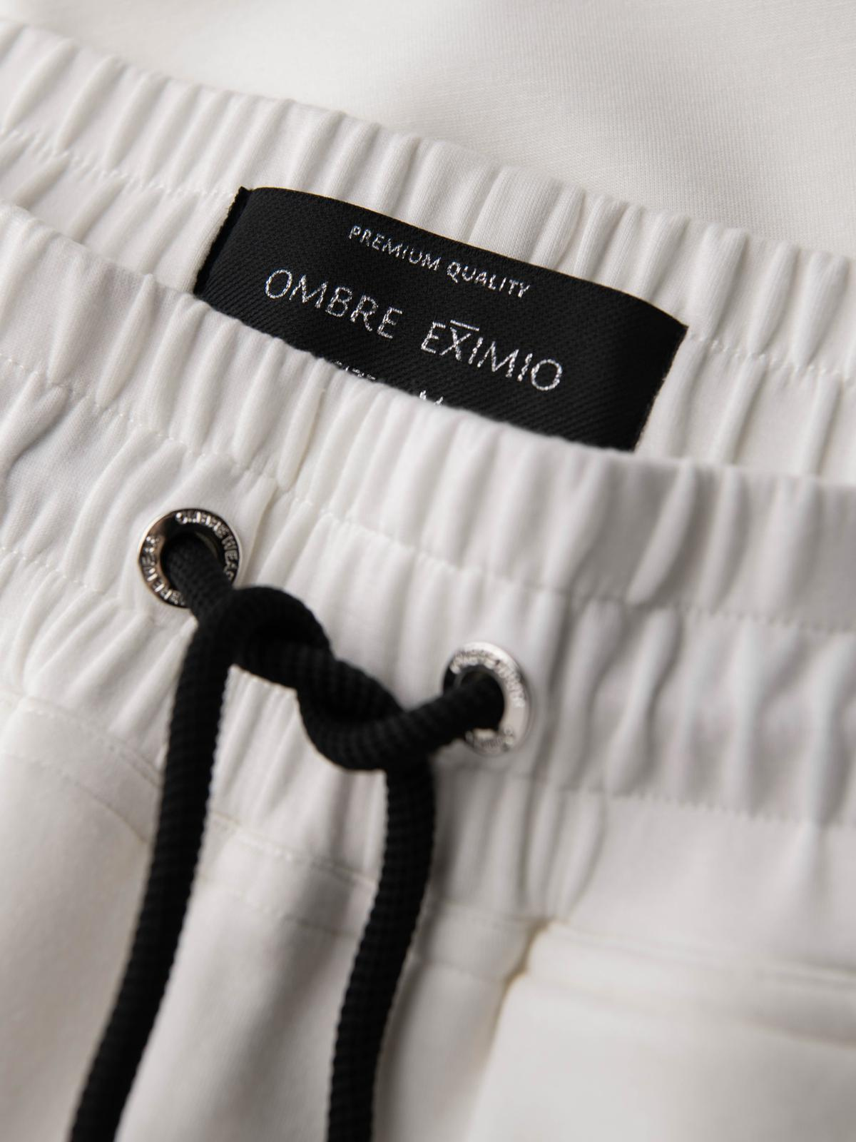 Pantaloni de trening Ombre Eximio pentru bărbați - albi