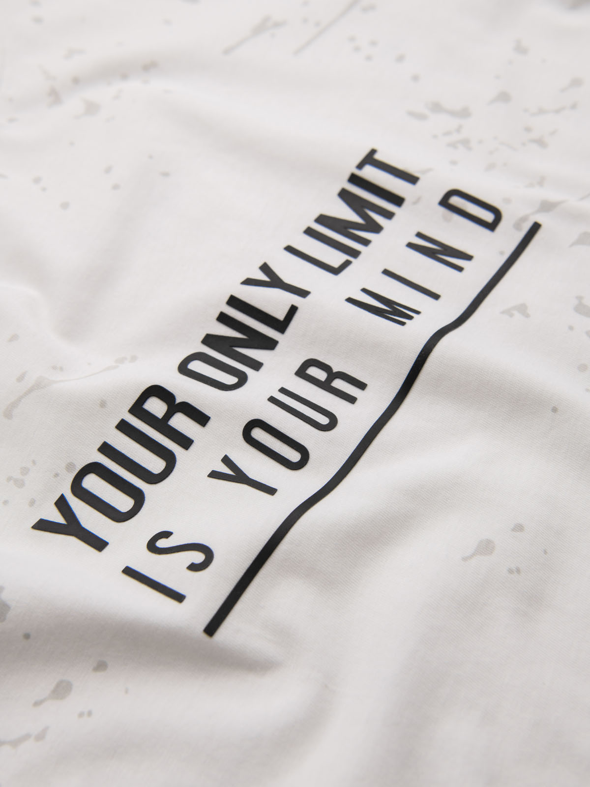 Ombre Men's printed t-shirt with round neckline - white