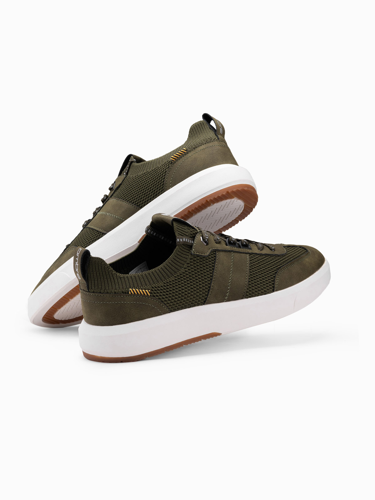 Ombre Men&#039;s structured fabric slip-on sneakers - olive