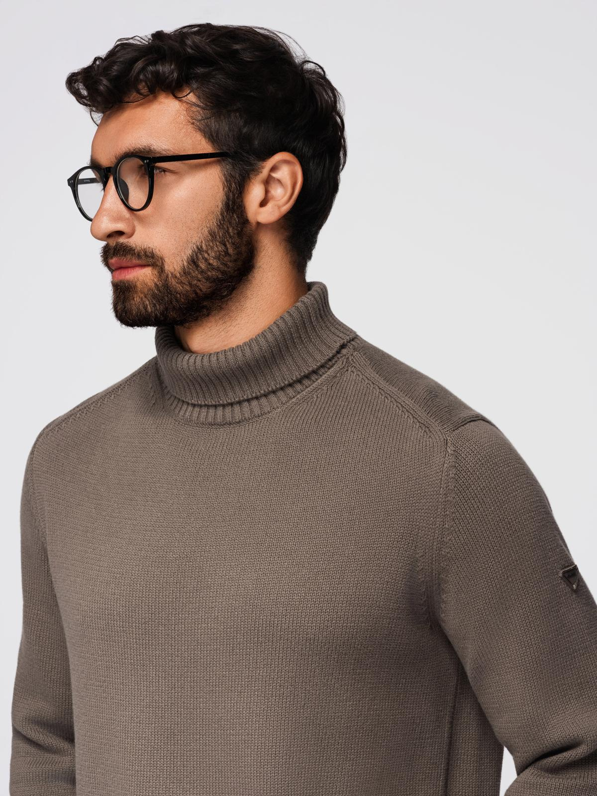 Ombre Golf men's knitted sweater - gray-brown
