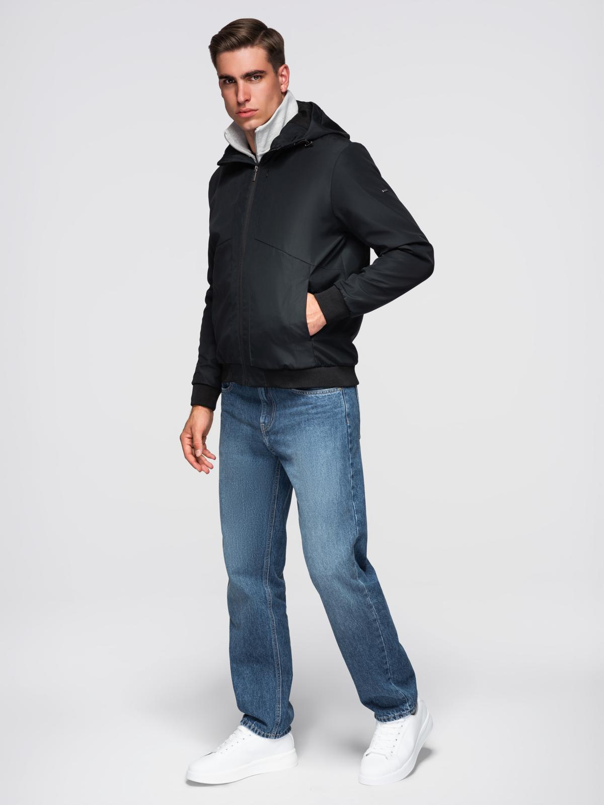 Ombre Men&#039;s lightweight jacket with mesh lining and hood
