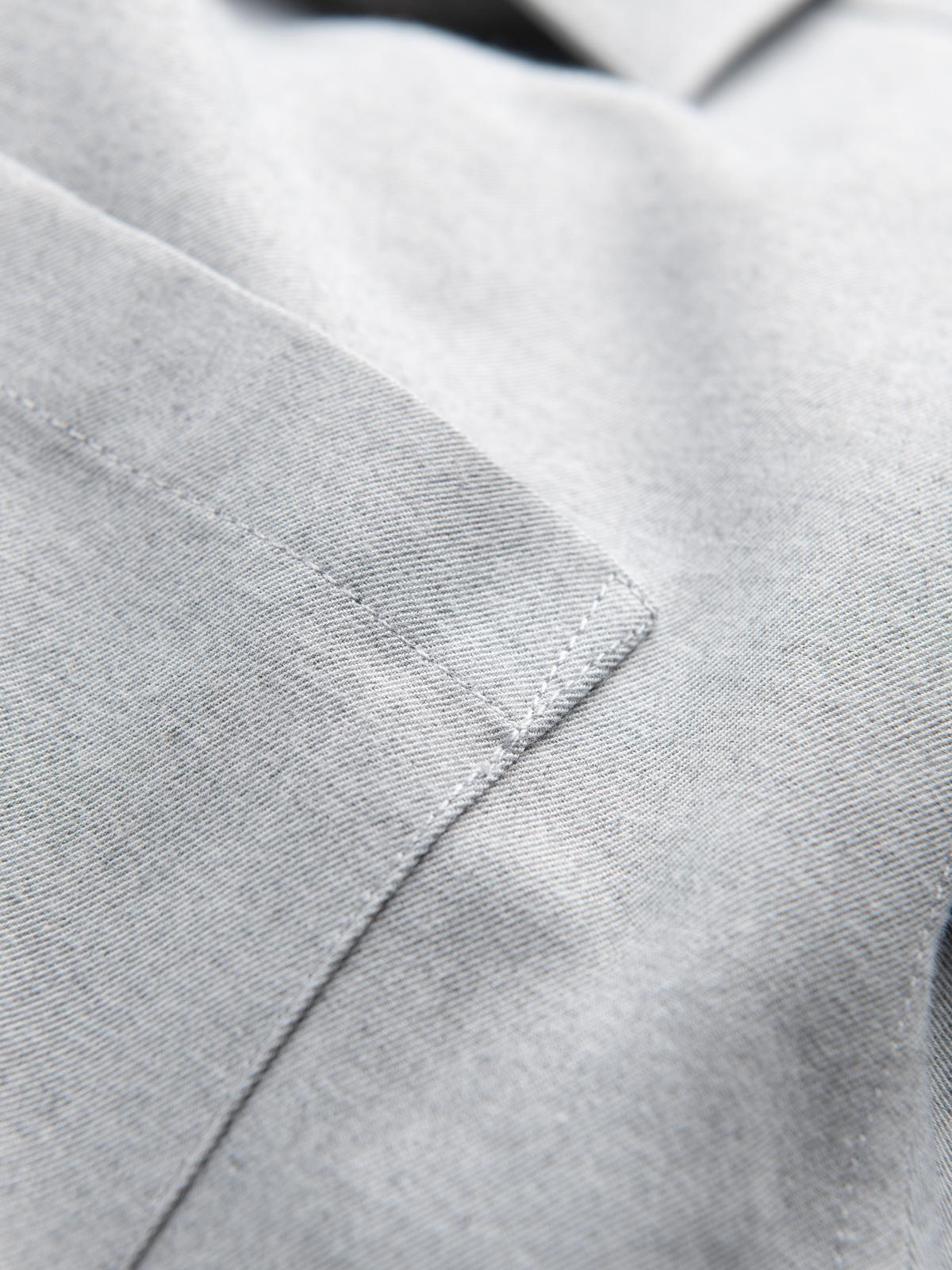 Ombre Men's shirt with pocket REGULAR FIT - light grey melange