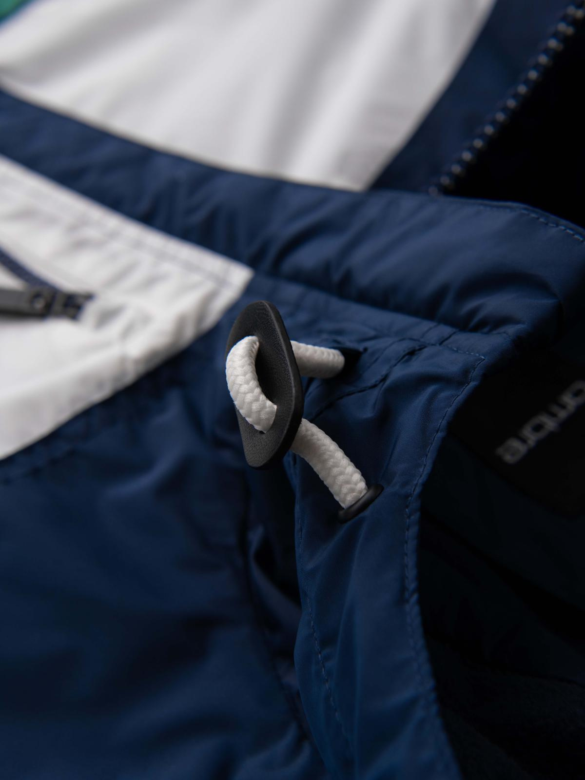 Ombre Lightweight colorful men&#039;s sports jacket with fleece - green and navy blue