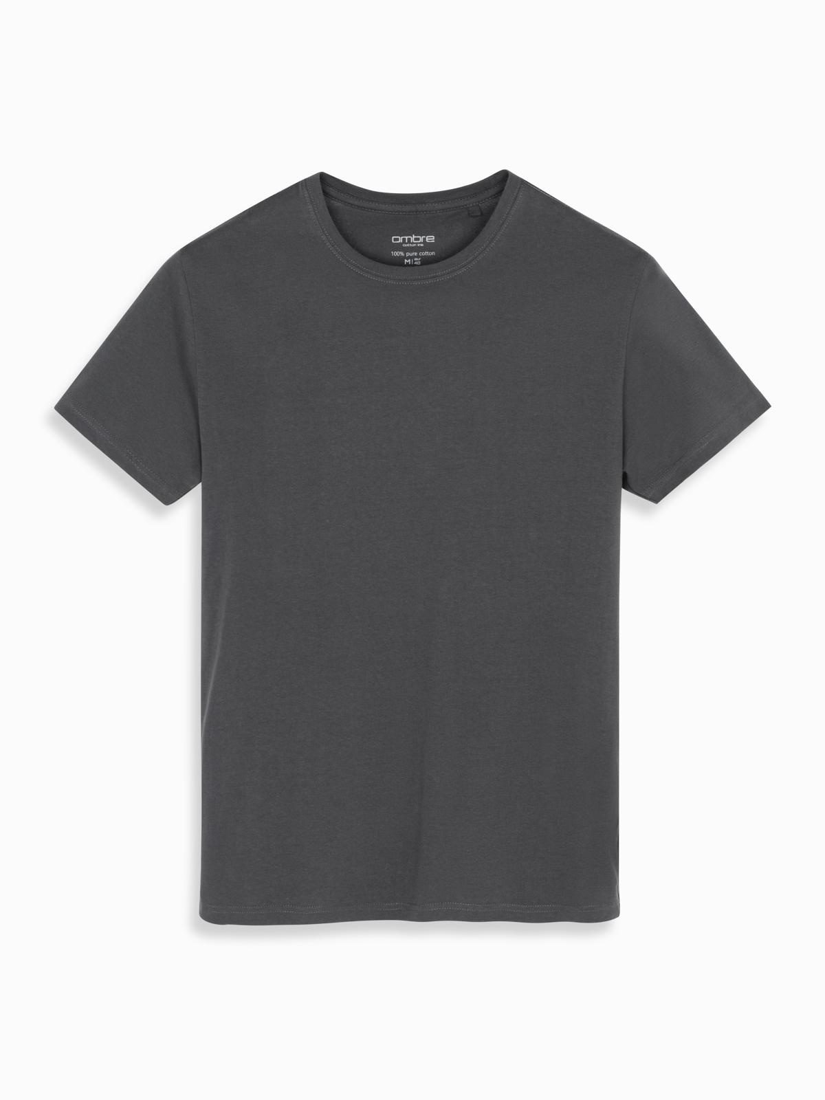 Ombre Men's classic cotton BASIC T-shirt - graphite