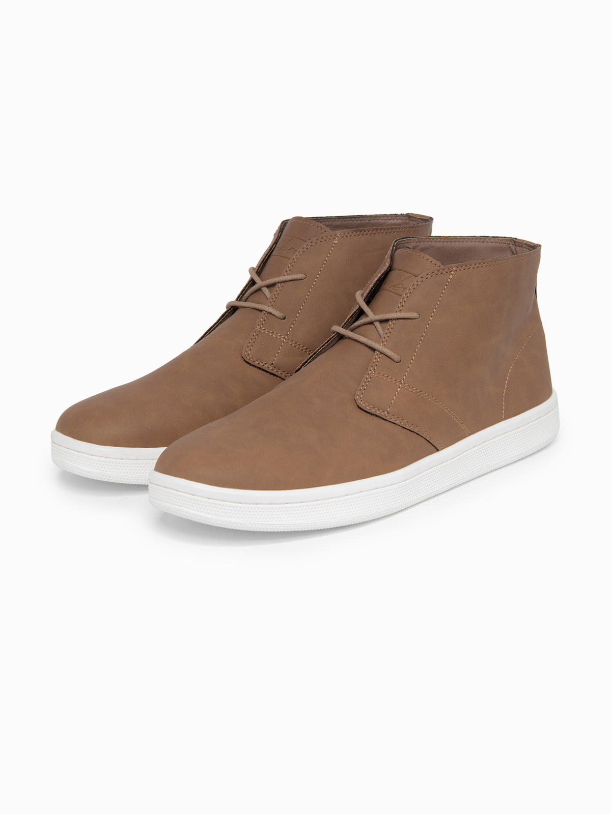 Ombre Men’s high-top boots with a rubber sole – brown