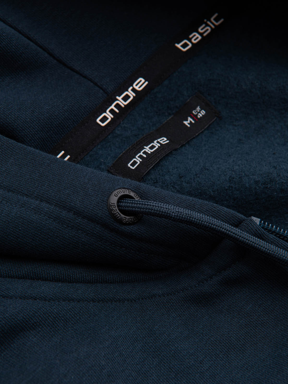 Ombre BASIC men&#039;s cotton stretch sweatshirt - navy blue