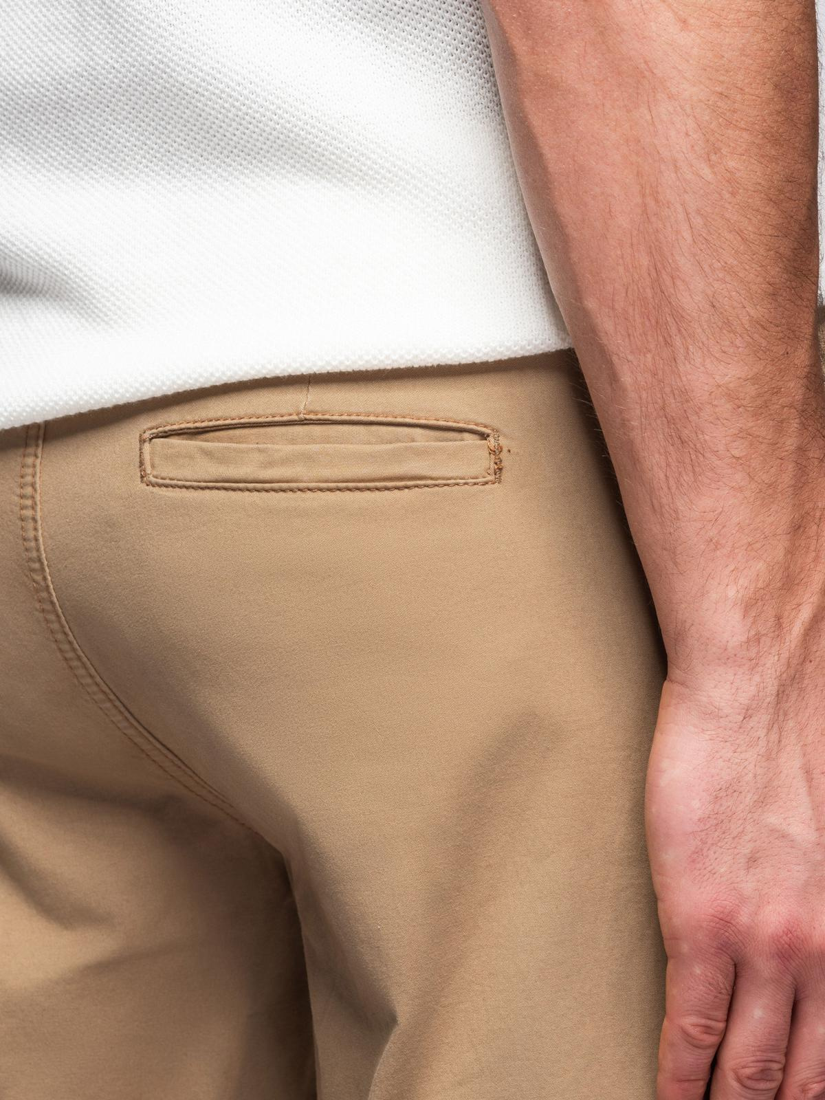 Ombre Classic men's chino shorts with rolled up leg - beige