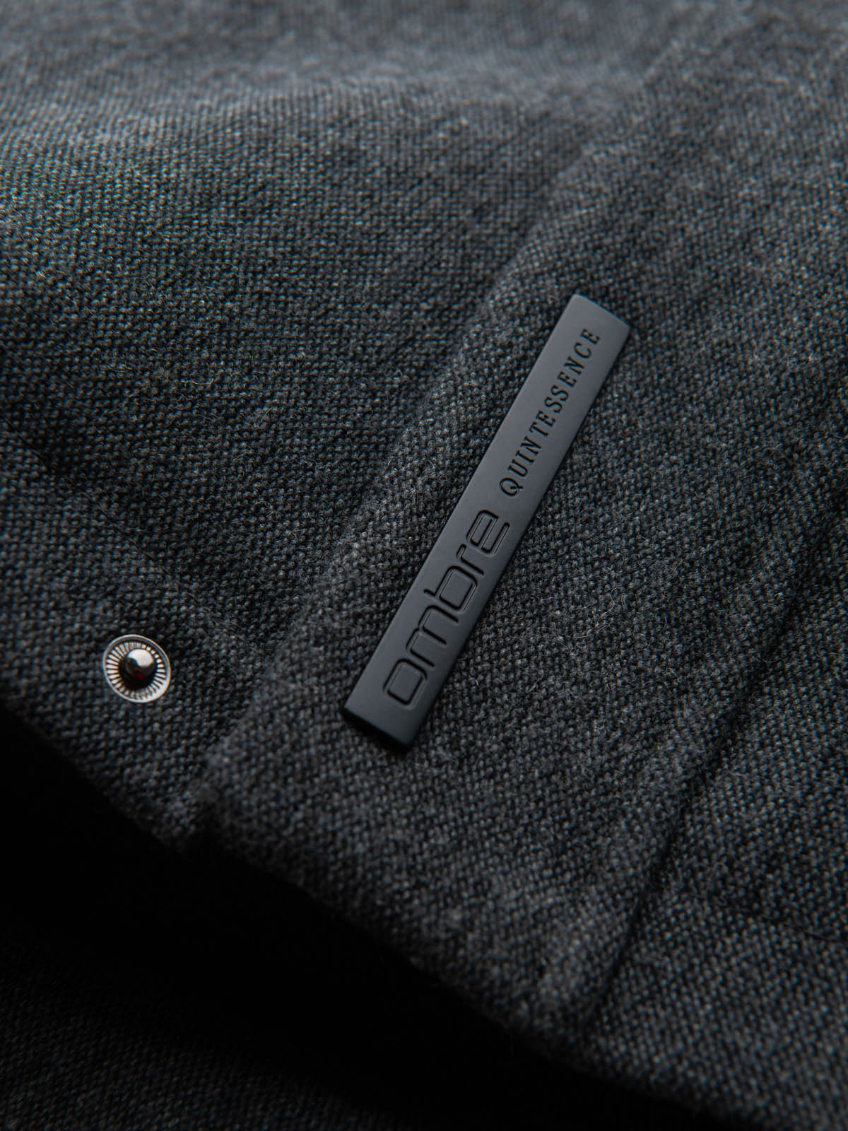 Ombre Men&#039;s winter coat with wool and quilted lining - graphite melange