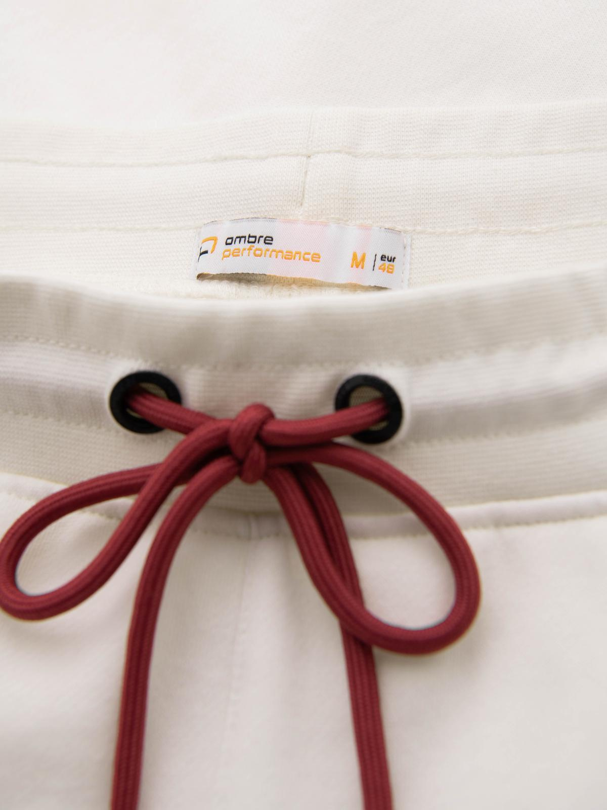 Ombre Men&#039;s sport jogger pants with stripes - cream