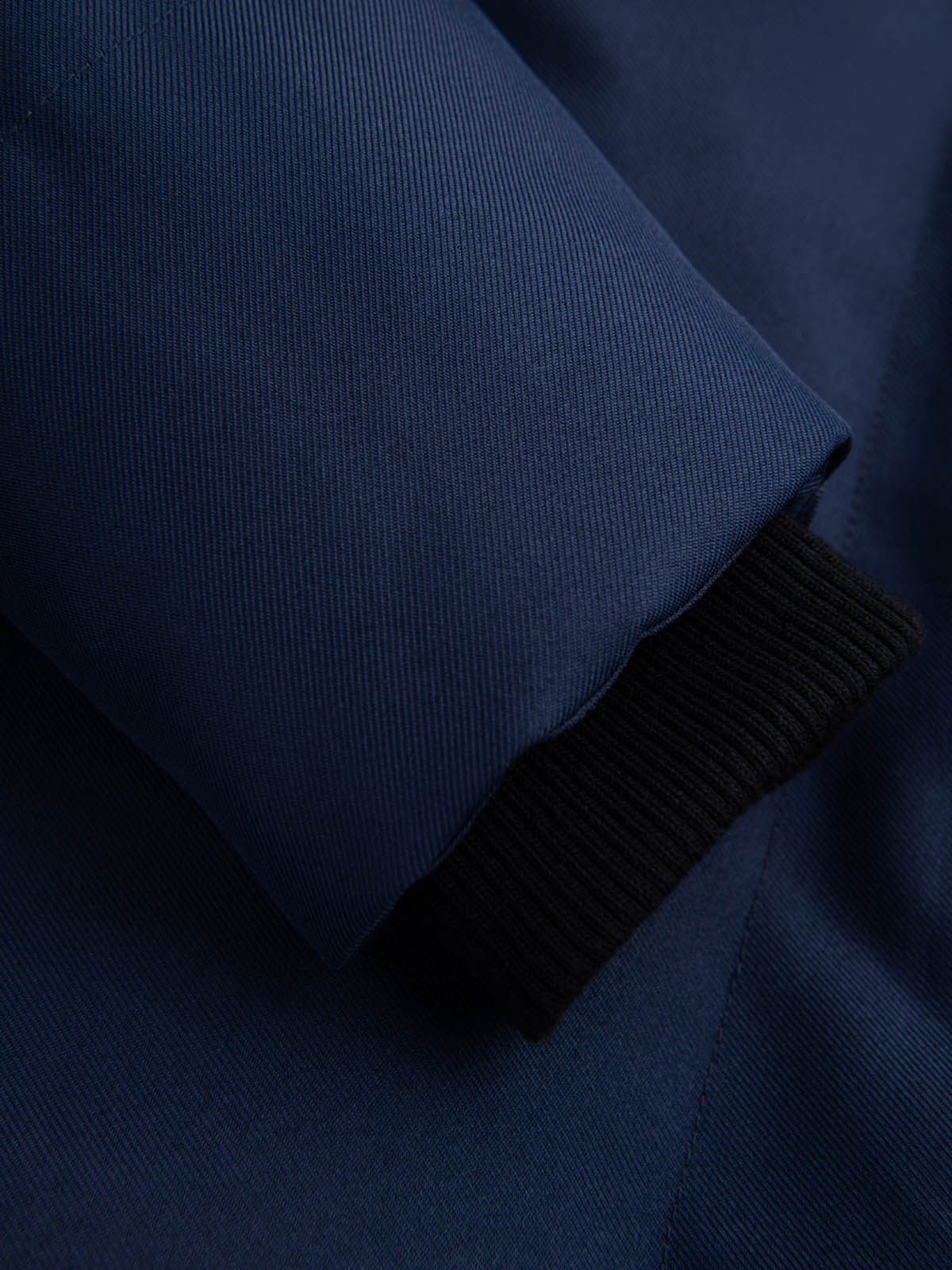 Ombre Men&#039;s long warm parka hooded jacket - navy blue