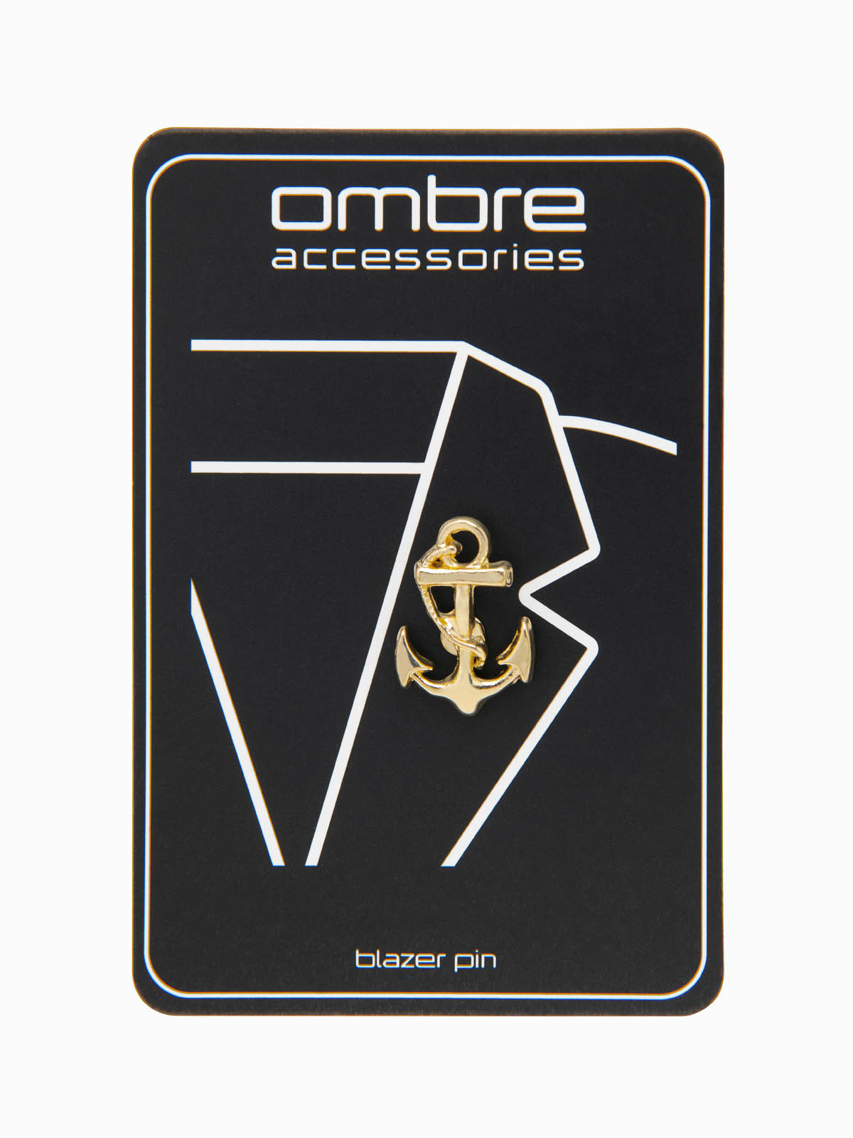 Ombre Decorative metal clothing pin anchor - gold