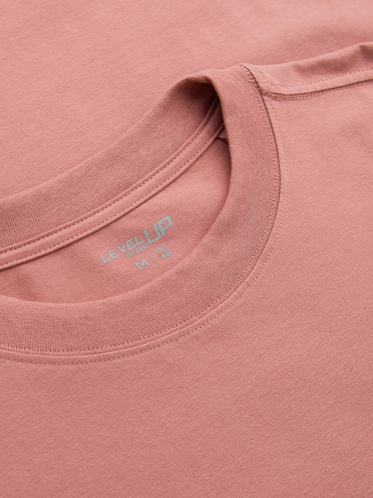 Ombre Men's cotton LOOSE FIT t-shirt with round neckline - pink