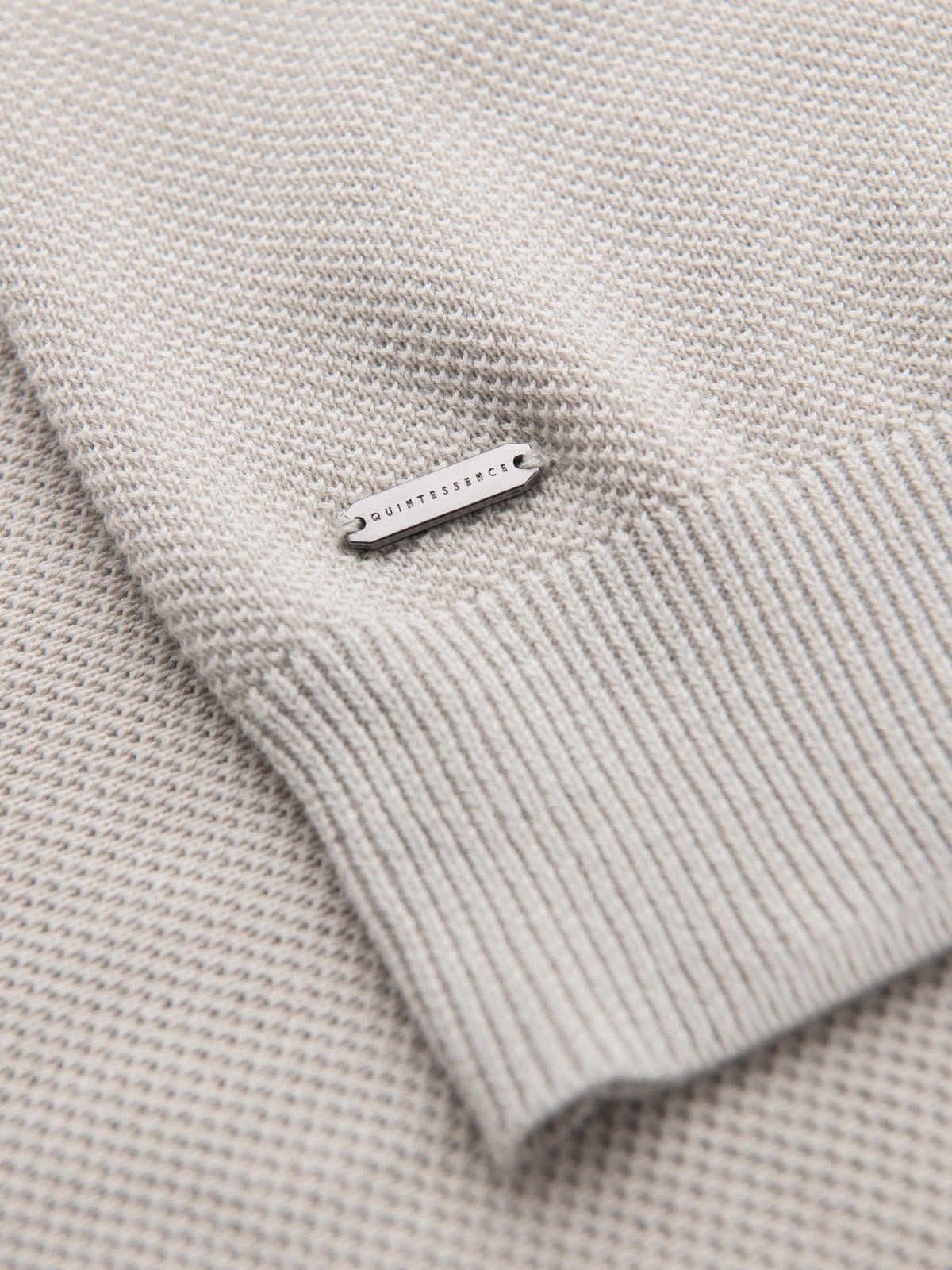 Ombre Men's cotton structured knit polo shirt - beige