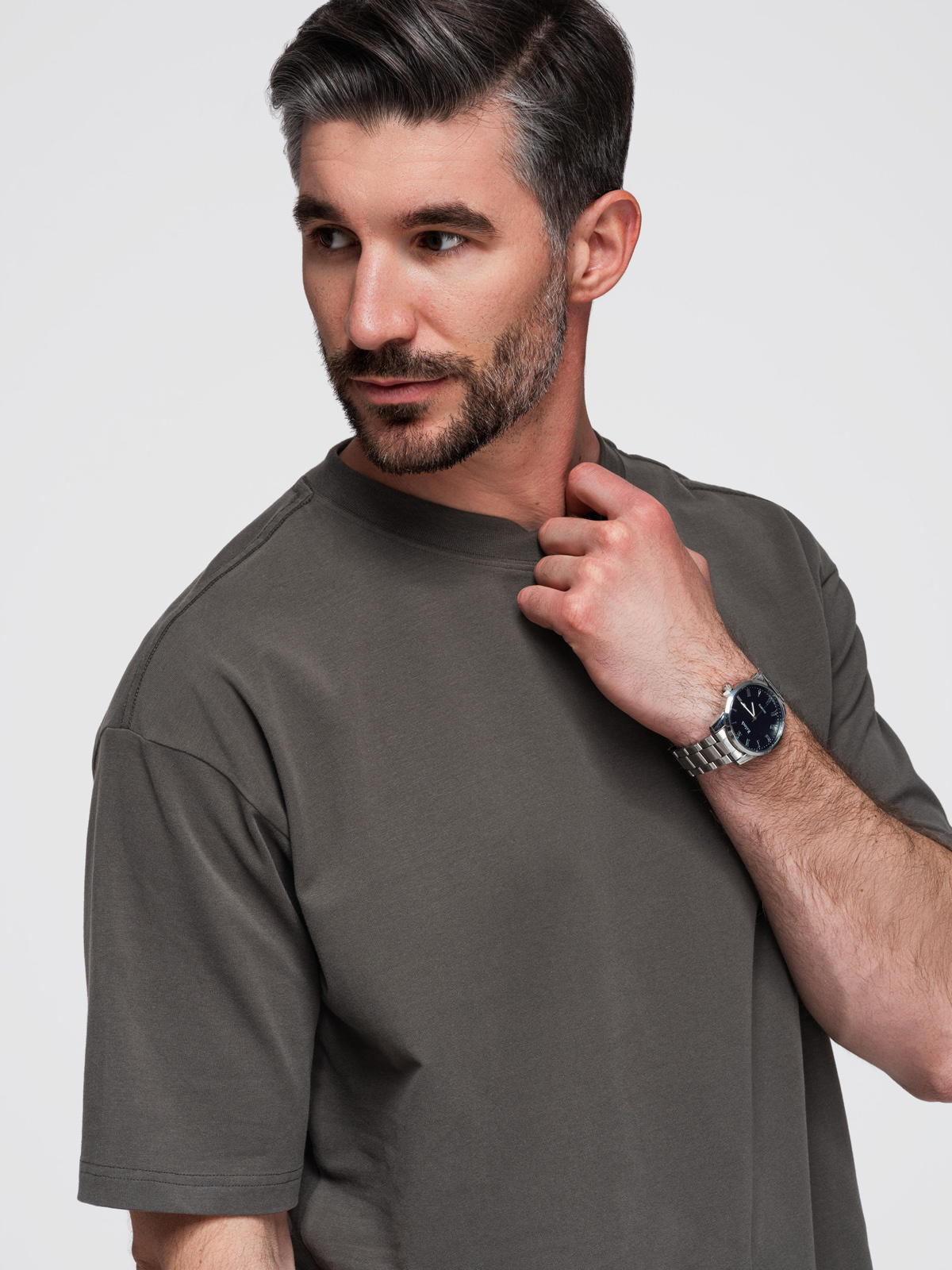 Pánske tričko Ombre LOOSE FIT s okrúhlym výstrihom