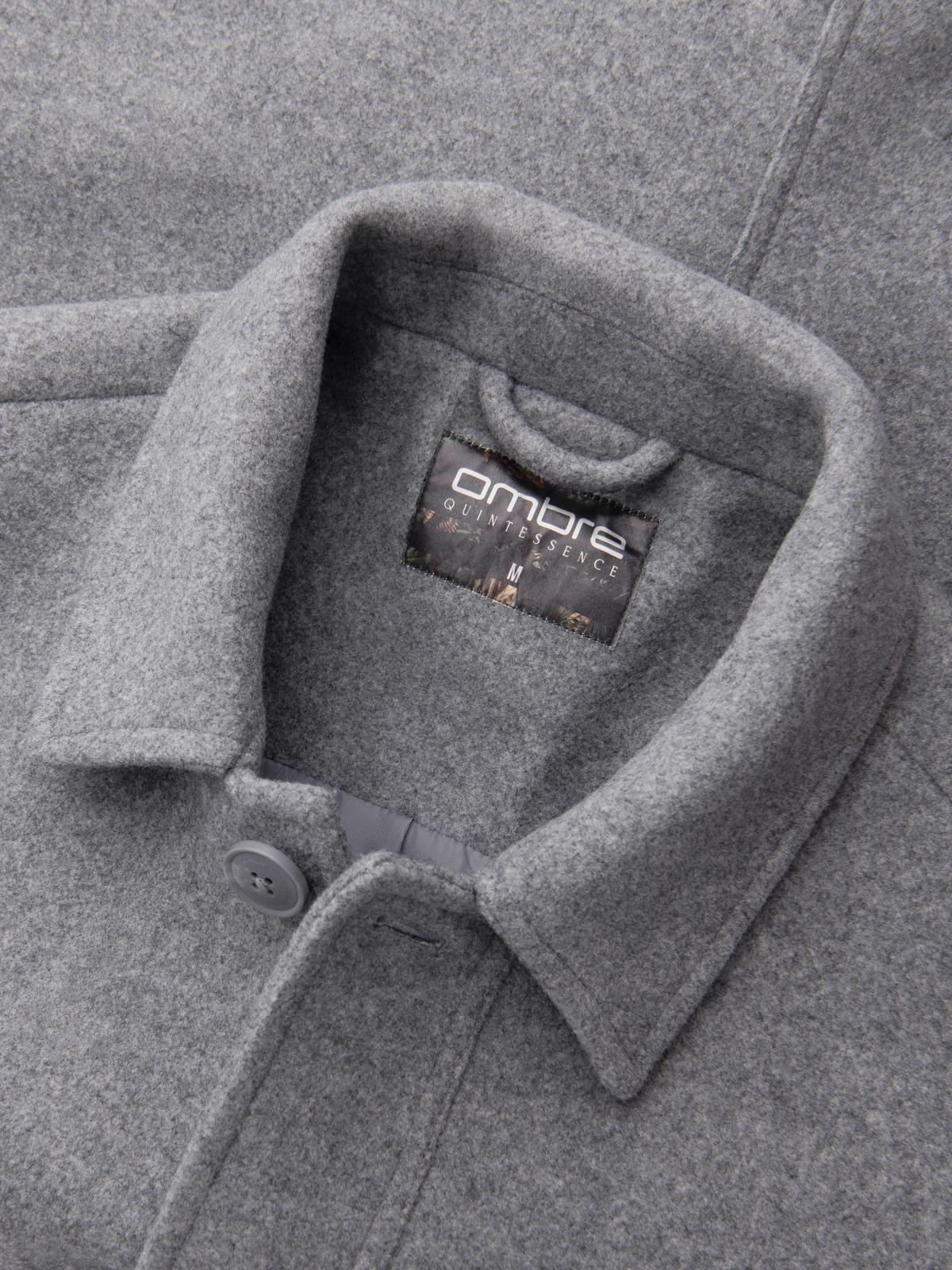 Ombre Men&#039;s lightweight fleece jacket with viscose - gray