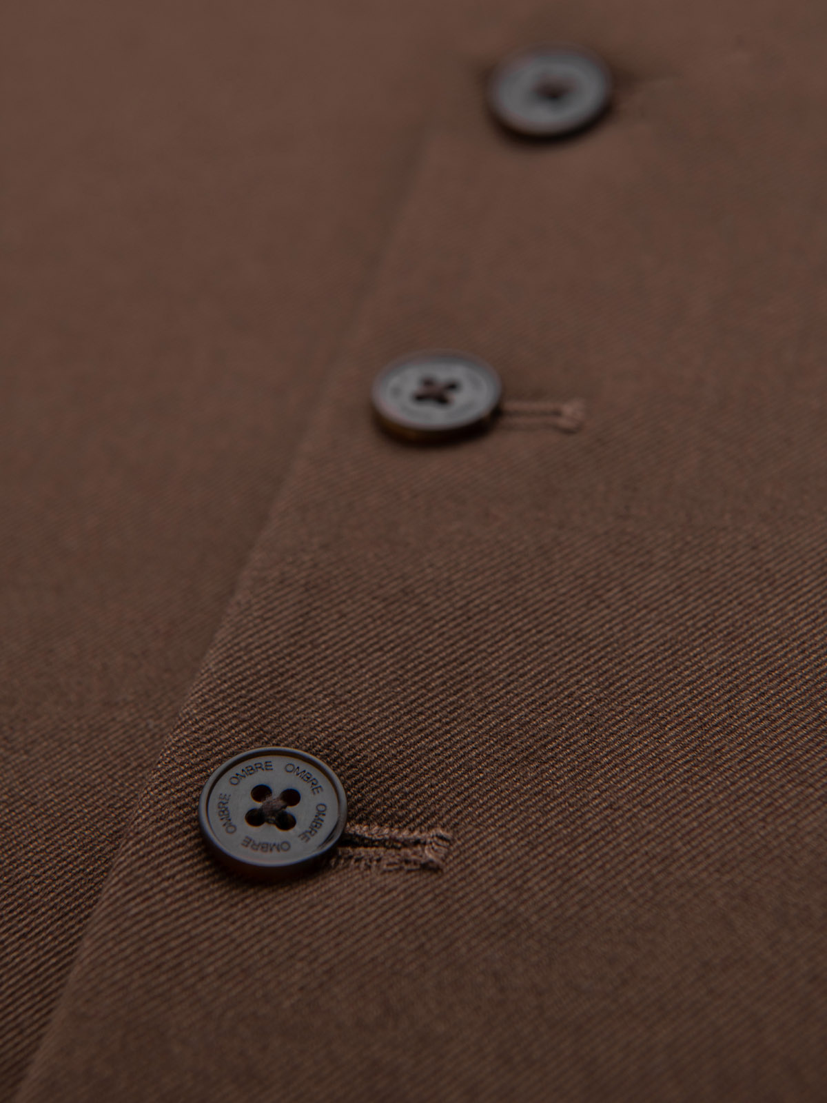 Ombre Men's suit vest with classic detailing and lining - brown