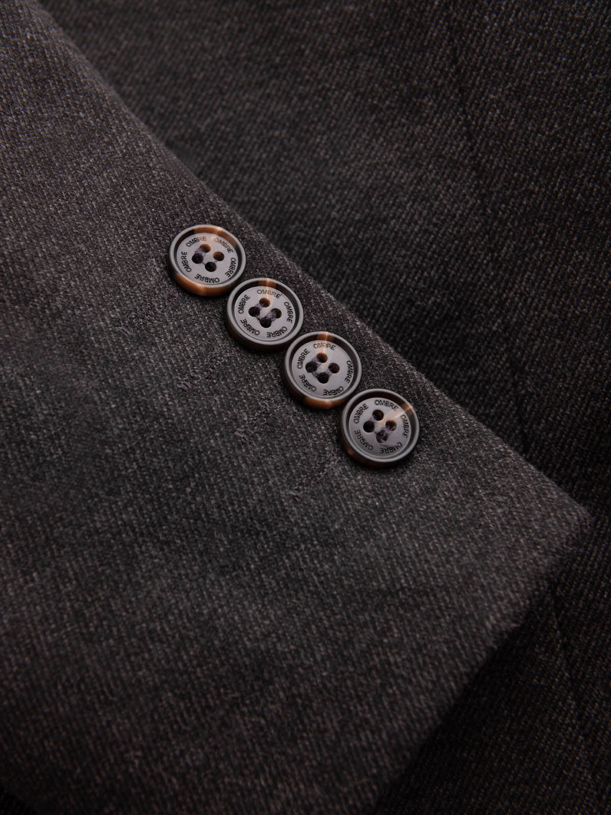 Ombre Men&#039;s melange rayon jacket with stand-up collar - black melange