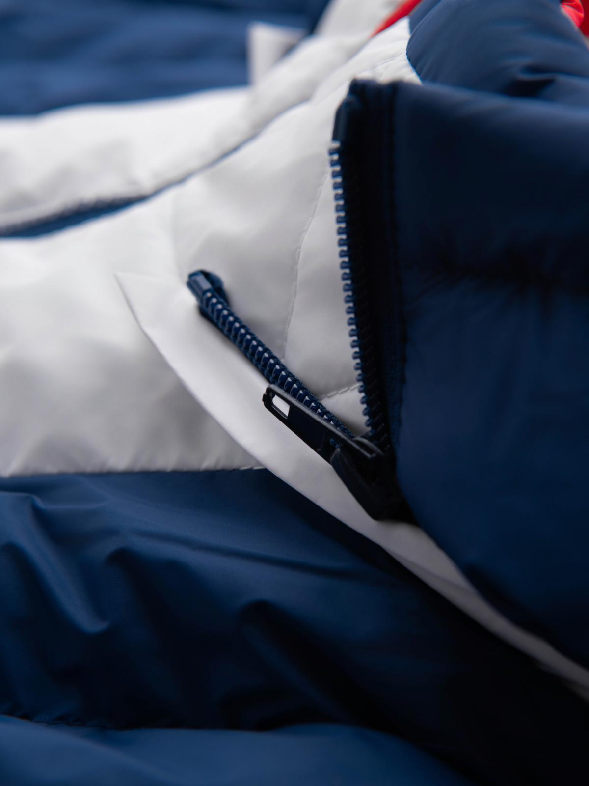 Ombre Colorful retro men&#039;s sports jacket - blue and white