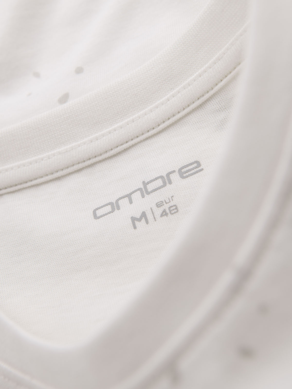 Ombre Men's printed t-shirt with round neckline - white