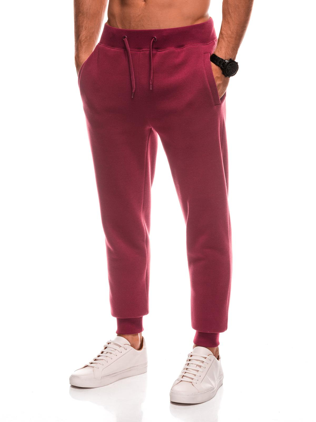 Edoti BASIC men's uniform sweatpants joggers - maroon