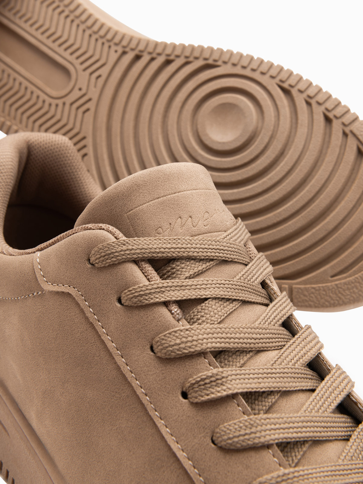 Ombre Unisex casual men&#039;s eco nubuck shoes - light brown