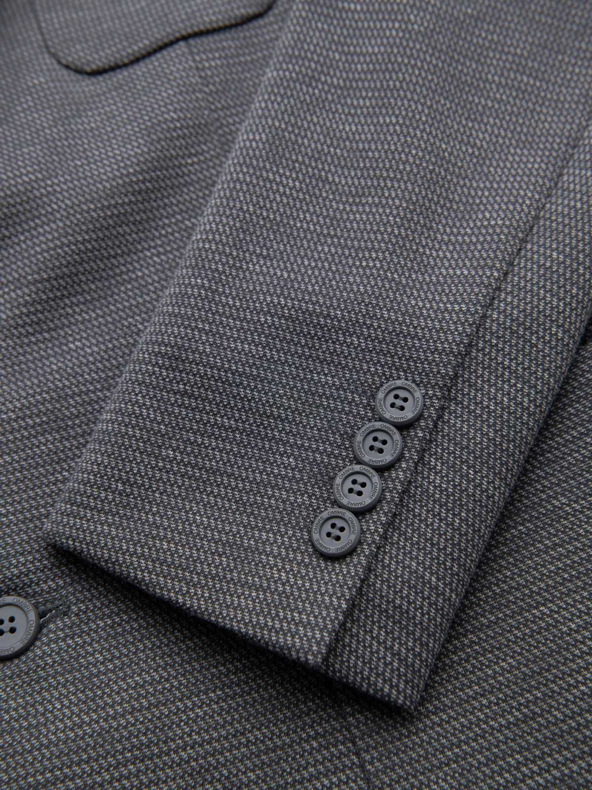 Ombre Elegant fitted men's structured knit blazer- graphite