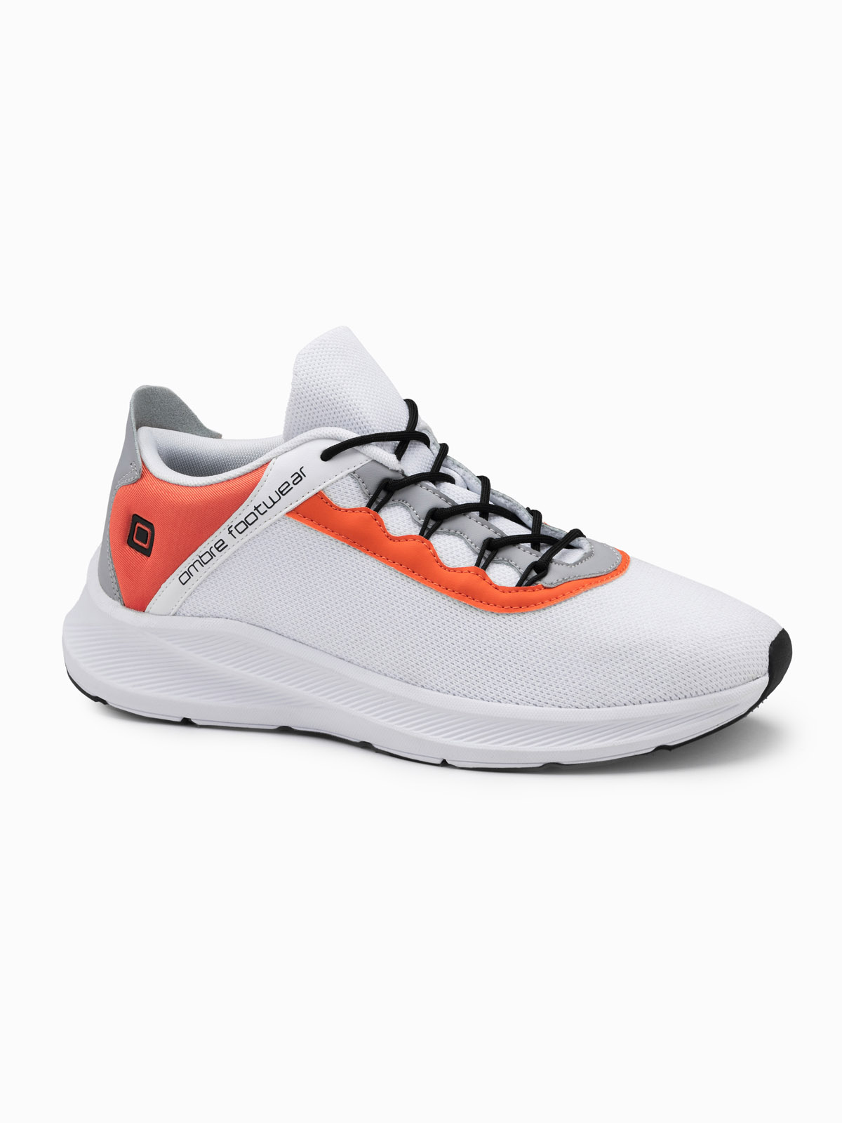 Ombre Men's sneakers with neon inserts - white