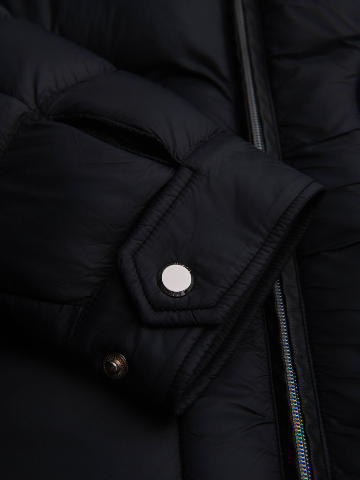 Ombre Men&#039;s quilted classic jacket with stand-up collar - black