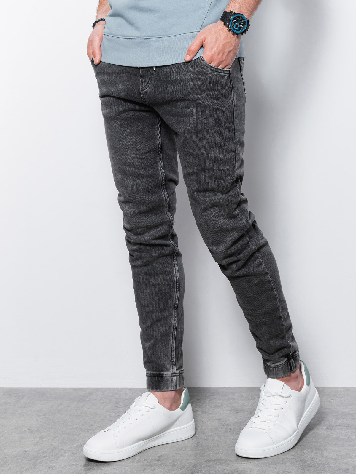 Ombre Men's denim jogger pants