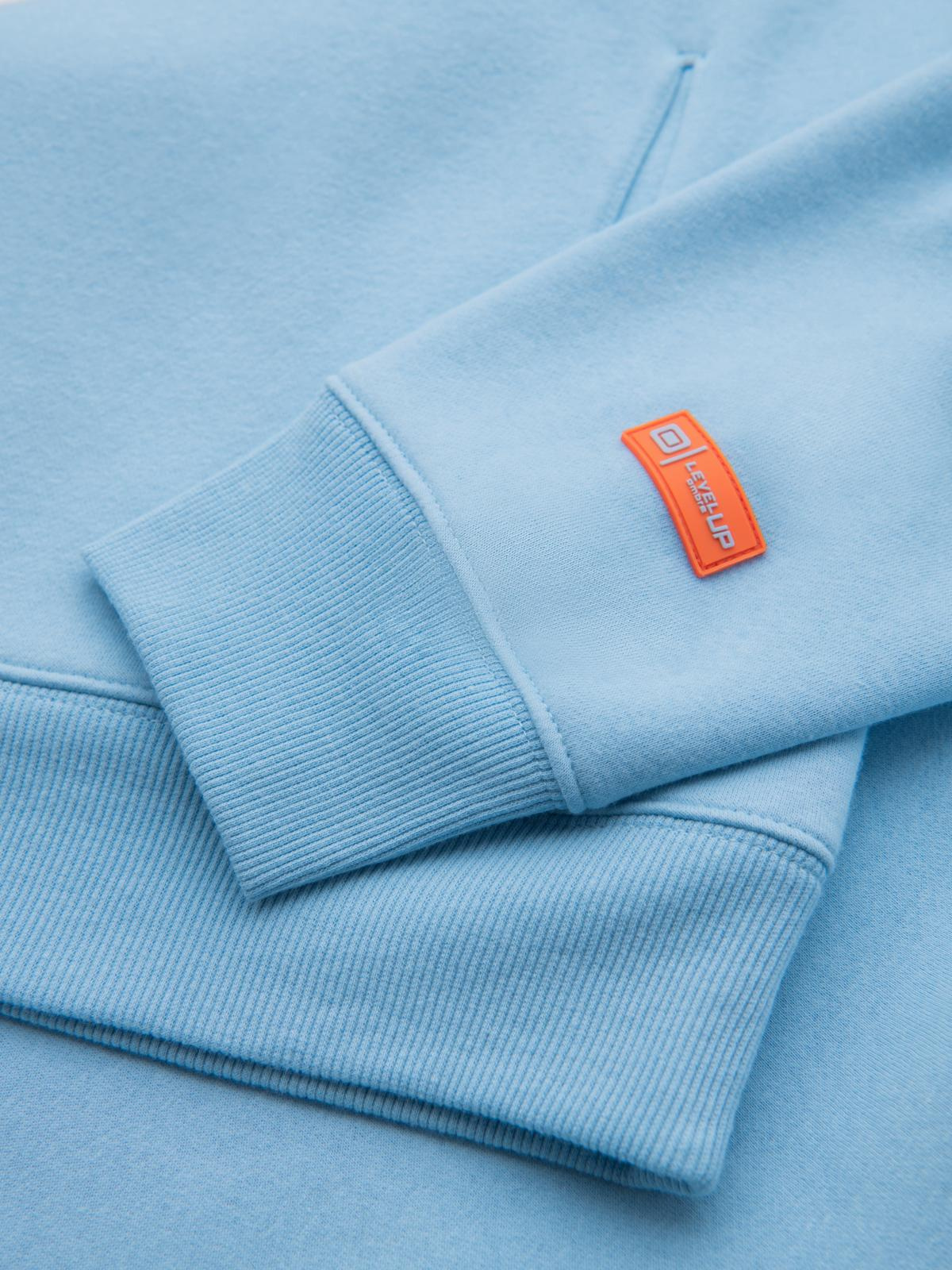 Ombre Unisex sweatshirt with hood and pockets - blue