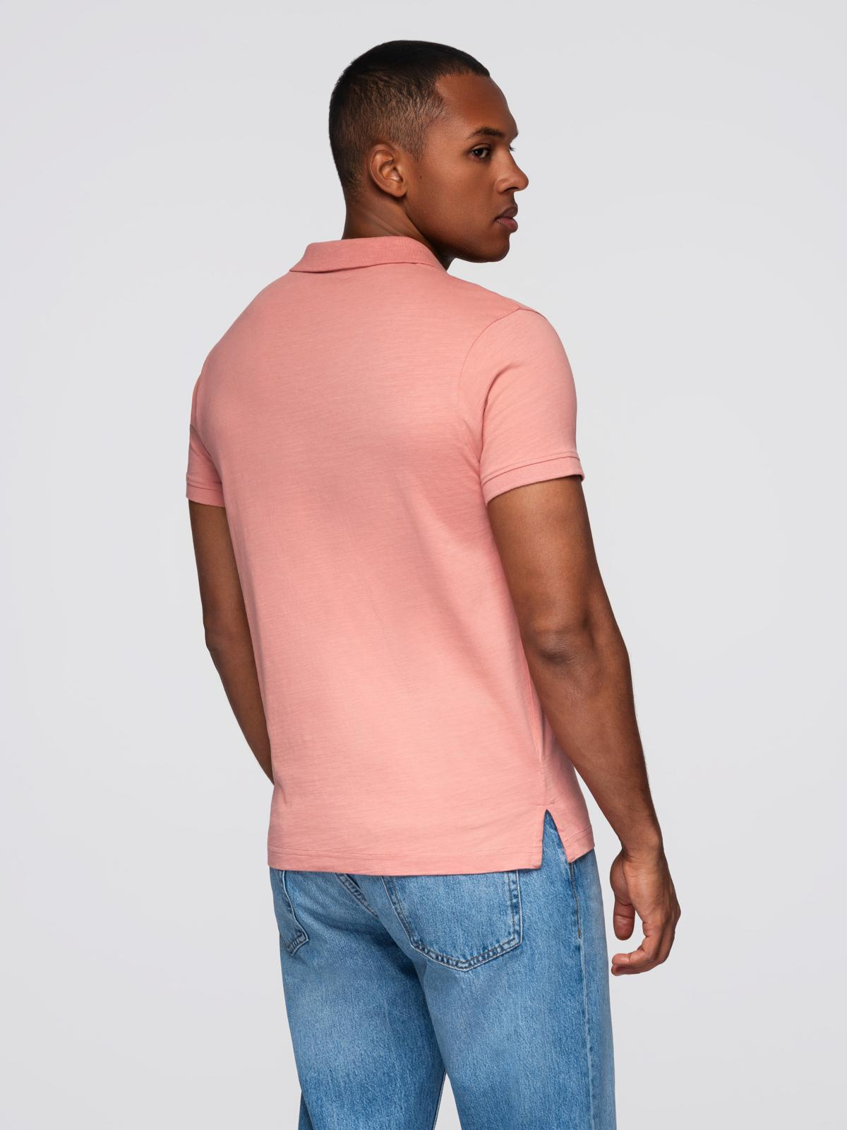 Ombre Classic cotton knit polo shirt - pink