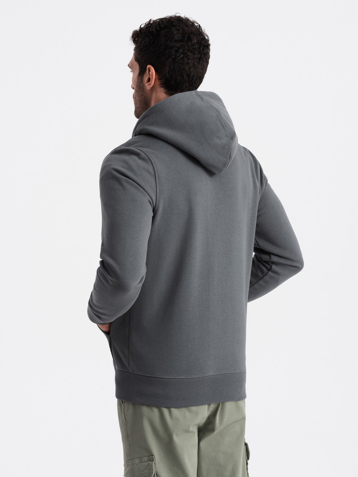 Ombre Unzipped cotton men&#039;s BASIC sweatshirt - graphite