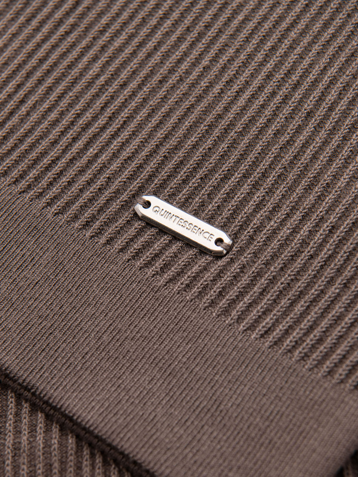 Ombre Men's buttonless polo shirt with open collar - ash