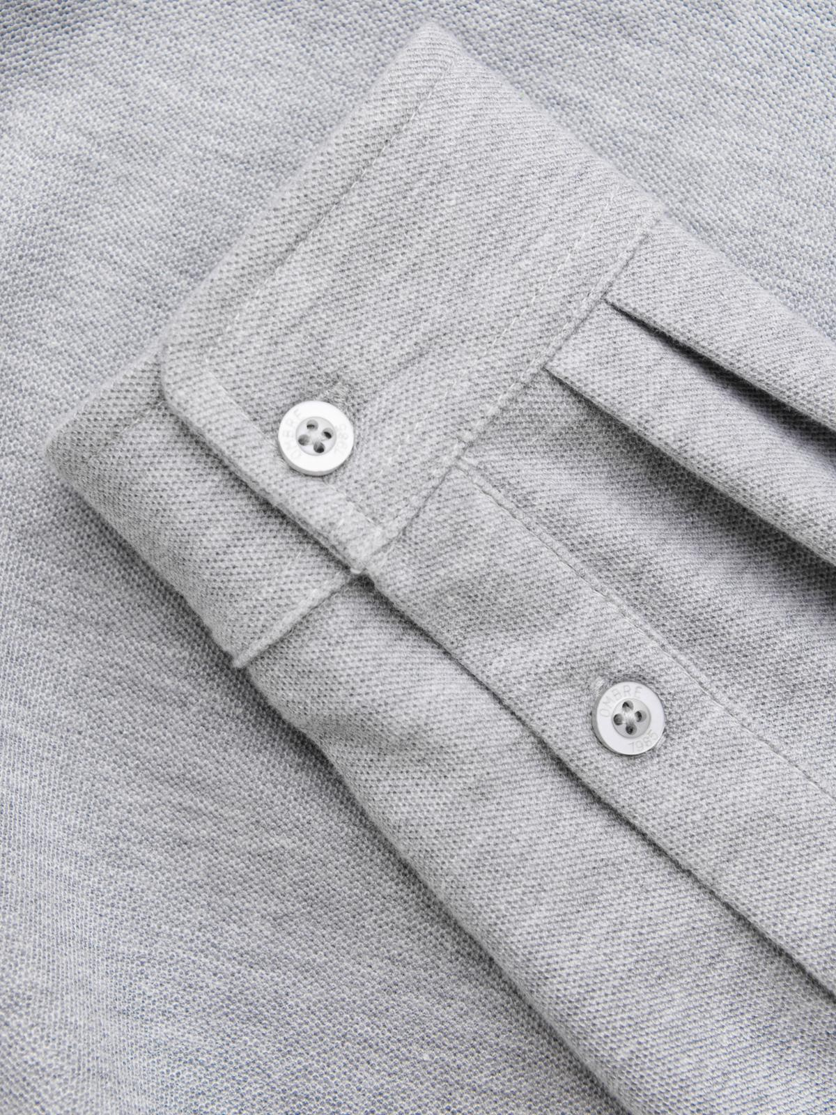 Ombre Men&#039;s long sleeve SLIM FIT knit shirt - grey