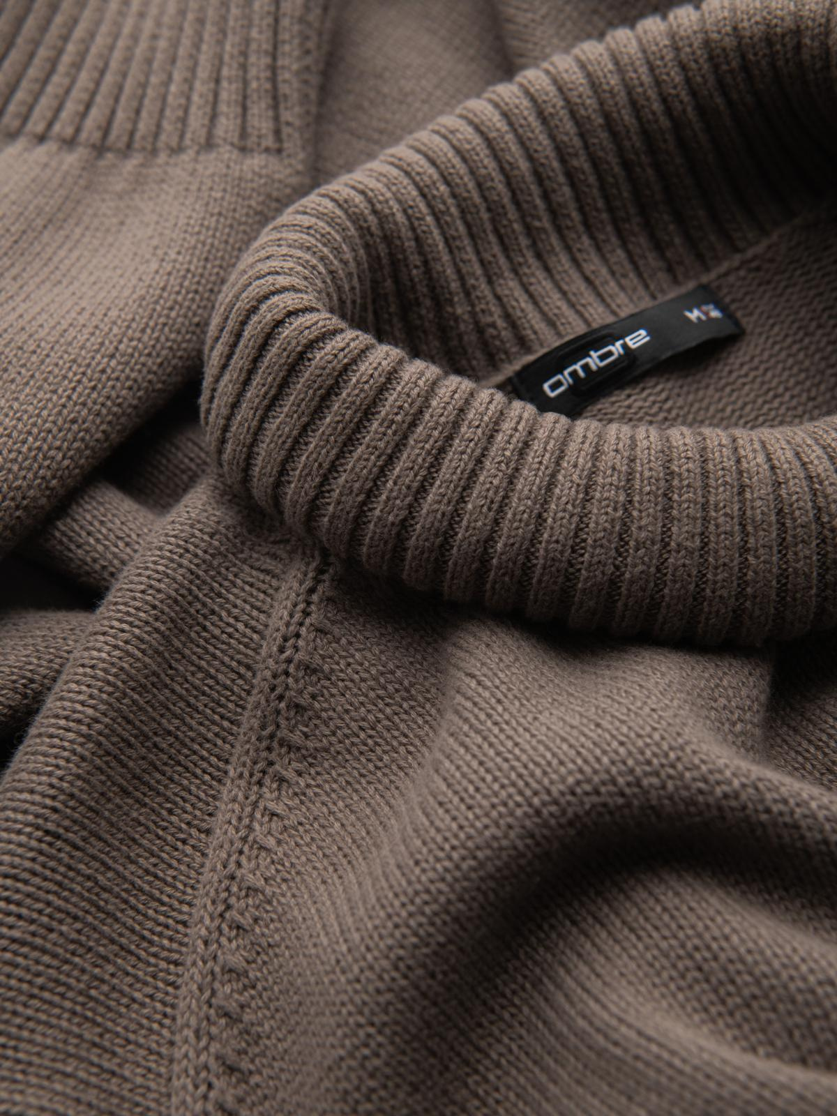 Ombre Golf men's knitted sweater - gray-brown